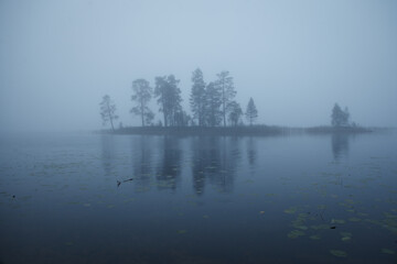 ghost island in the fog