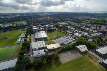 Aerial view of university of hull Campus, Cottingham road, Kingston upon Hull, Yorkshire. university of Hull. Public research college