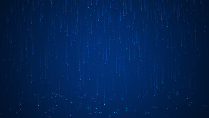 Particle streak falling representing digital rain loopable	