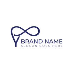 Logo Design Made of Letter Y and Infinity Sign