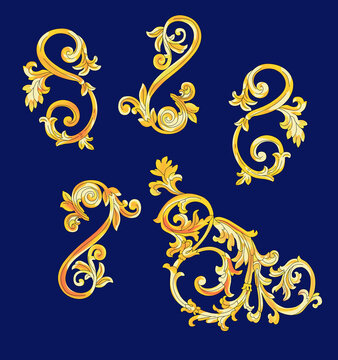 Gold Baroque Design Pattern.