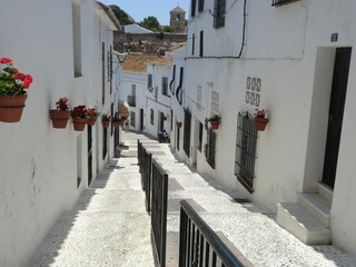 Fototapeta na wymiar White city view of Mijas