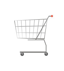 shopping cart isolated on white