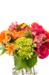 A beautiful arrangement of colorful fresh flowers to brighten anyone's day.