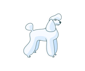 Poodle and big royal poodle, dog, logo design. Animal, pet, pet shop and veterinary clinic, vector design and illustration