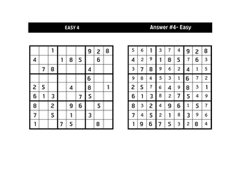 Sudoku puzzle game.Sudoku puzzle with a solution - EASY LEVEL