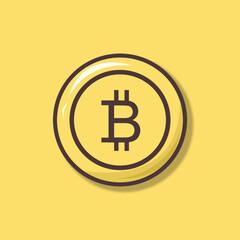 Fototapeta premium symbol bitcoin vector illustrations 