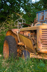 old abandoned tractor
