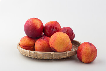 Nectarine fruit isolated on white background