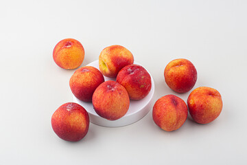 Nectarine fruit isolated on white background