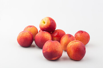 Nectarine fruit isolated on white background