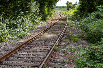 Fototapeta premium railroad tracks in the countryside