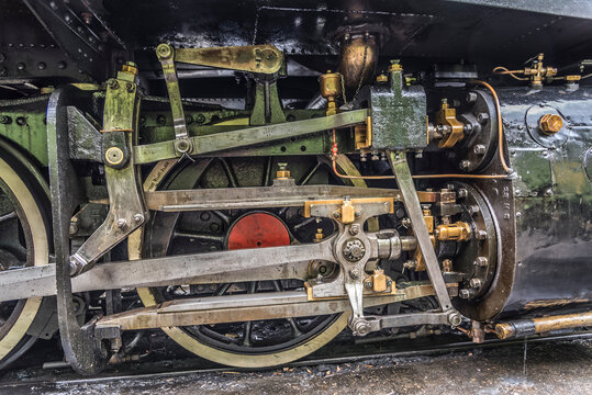 steam locomotive wheels mecanism