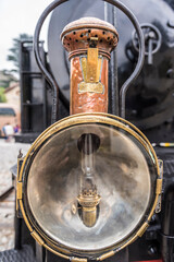 Fototapeta na wymiar old lamp on steam train