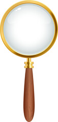 Realistic magnifying glass clip art