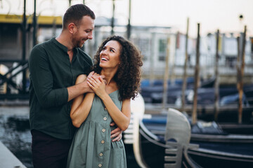 Couple on honeymoon in Venice