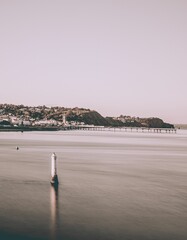Phillip Lucette lighthouse beacon at The Ness on the mouth of the River Teign at Shaldon, Devon