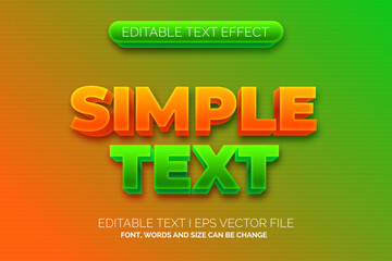 simple green nature text effect