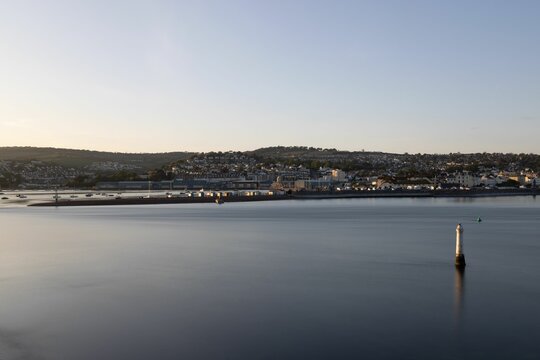 Phillip Lucette lighthouse beacon at The Ness on the mouth of the River Teign at Shaldon, Devon