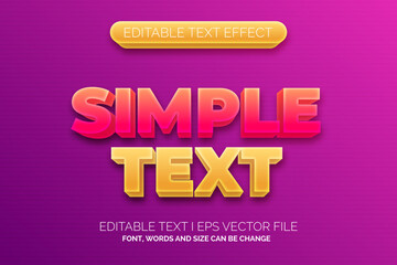 simple pastel color text effect