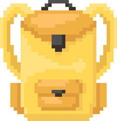 Fototapeta premium Schoolbag pixel on a white background. Back to school
