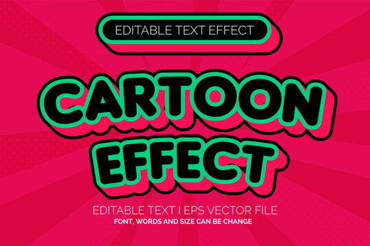 retro cartoon style Text Effect