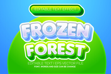frozen forest game logo style text effect