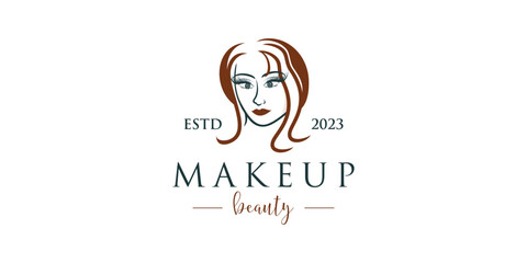 Beauty women logo design concept and beauty lashes extention concept