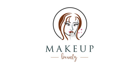 Beauty women logo design concept and beauty lashes extention concept