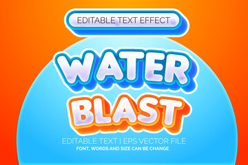 water blast game logo style text effect
