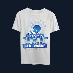 mountain wild campinig t shirt design