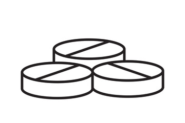 Pill pharmacy medicine icon. Health care tablet antibiotic sign. Medical pills symbol.