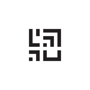 LU Abstract Initial Symbol Which Is Good For Digital Branding Or Print