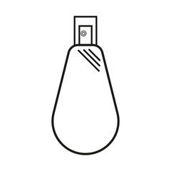 Perfume line icon. Bottle, flacon, spray illustration. Beauty care concept. Vector illustration of perfume bottle.
