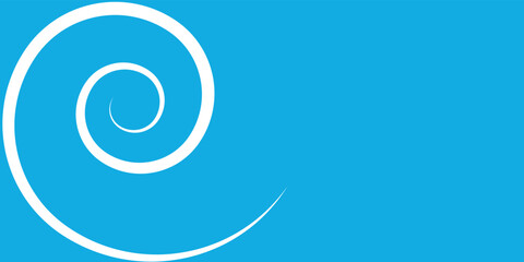 abstract geometric spiral, swirl on blue background for your phrase. illustration for banner, background