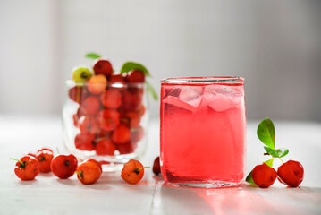 Cherries drink with fresh cherry, Cherry juice