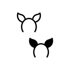 Headband Icon Sign Vector Isolated on White Artboard