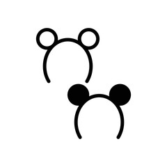 Headband Icon Sign Vector Isolated on White Artboard