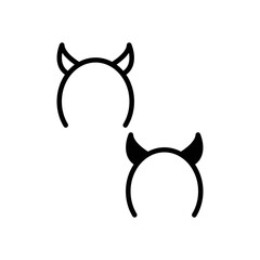 Headband Icon Sign Vector Isolated on White Artboard