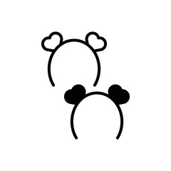 Headband Icon Sign Vector Isolated on White Artboard