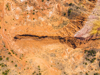 Aerial View of Palo Duro Canyon Texas Panhandle 