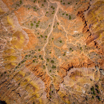 Aerial View of Palo Duro Canyon Texas Panhandle 