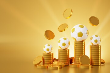 smartphone with a white screen. football ball on dark background. football shoes with the winner cup. 3d illustration. sport competition application online. online live app broadcast. soccer game
