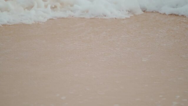 Slow motion shot of waves on Makena Beach, Maui, Hawaii