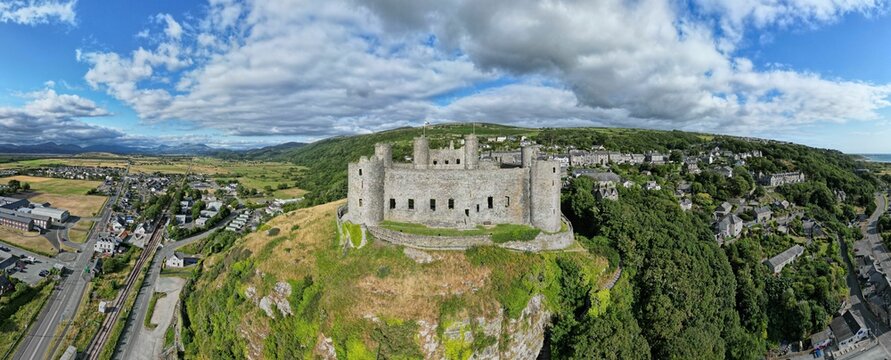 Famous Harlech Castle in Wales
