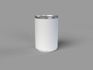 3d rendering illustration of the white soda can on a solid background