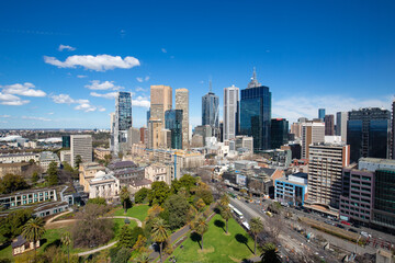 Melbourne CBD on a sunny day