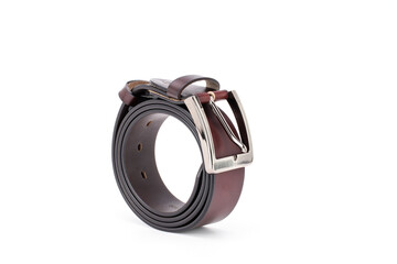 Obraz premium set -new belt men and women brown red stylish fashion isolated on white background