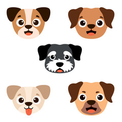 Cartoon Drawing Of Dog Heads