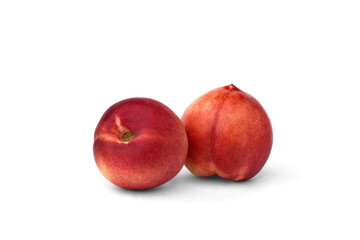 Pile of nectarine isolated on white background.